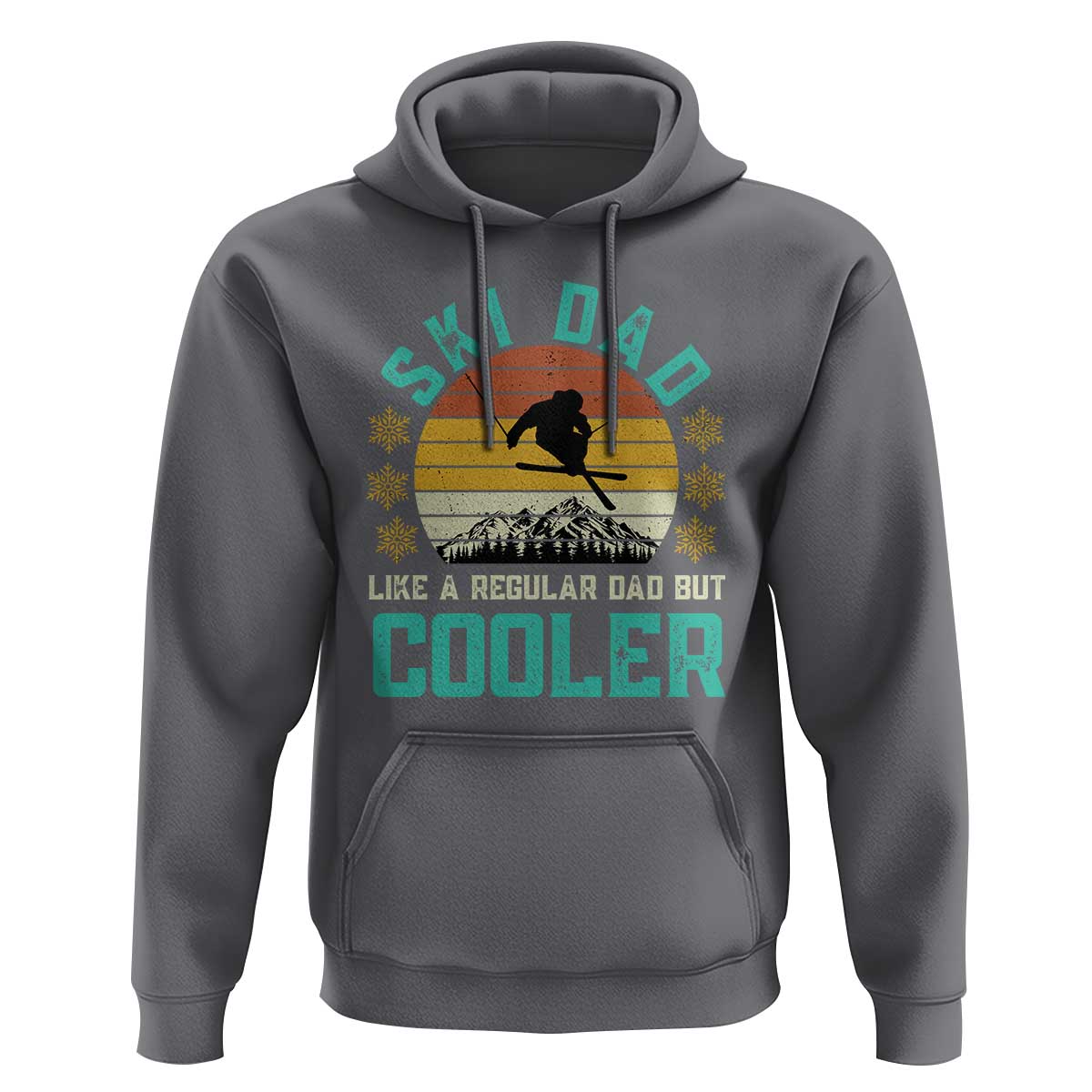 Funny Retro Skiing Father's Day Hoodie Ski Dad Like A Normal Dad But Cooler