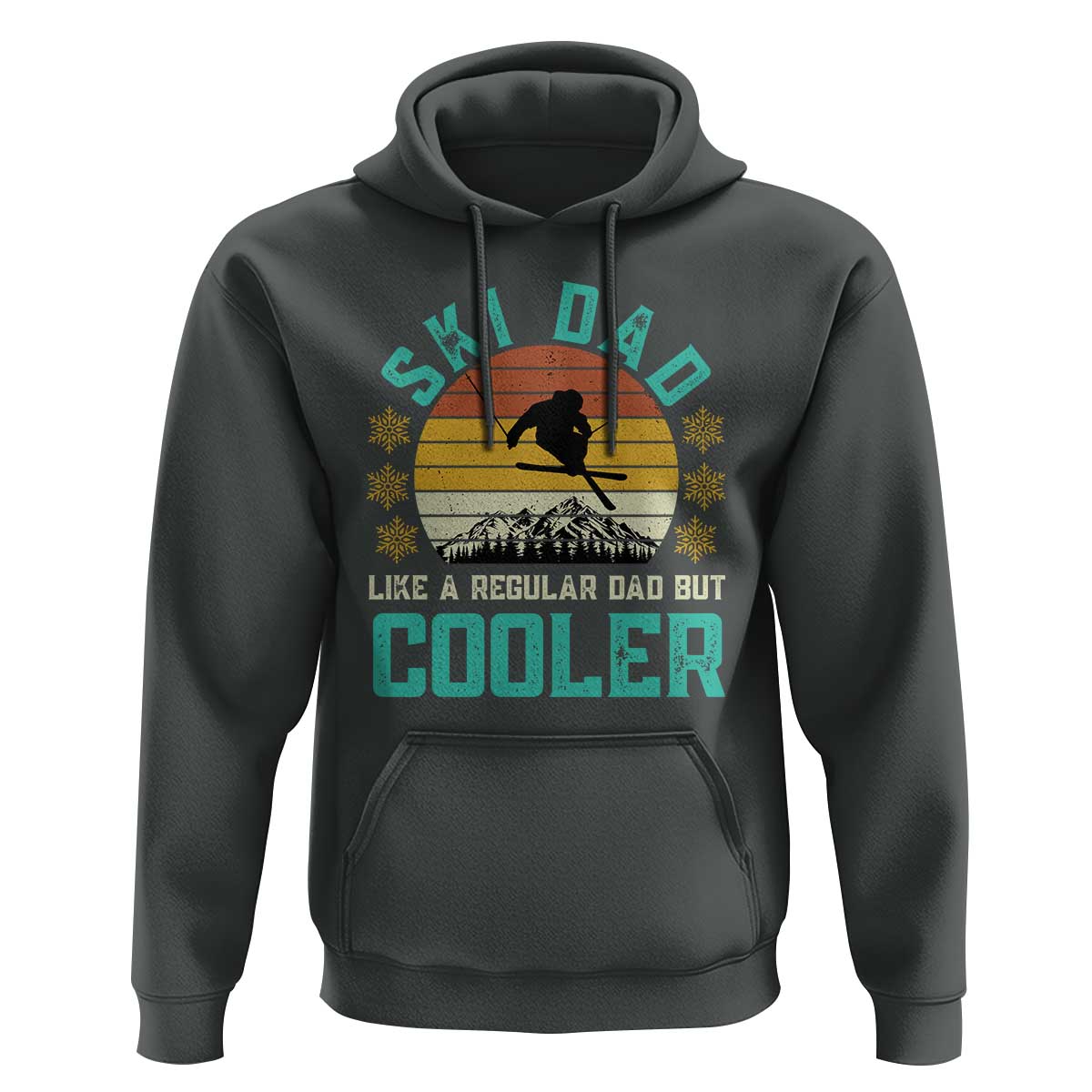 Funny Retro Skiing Father's Day Hoodie Ski Dad Like A Normal Dad But Cooler