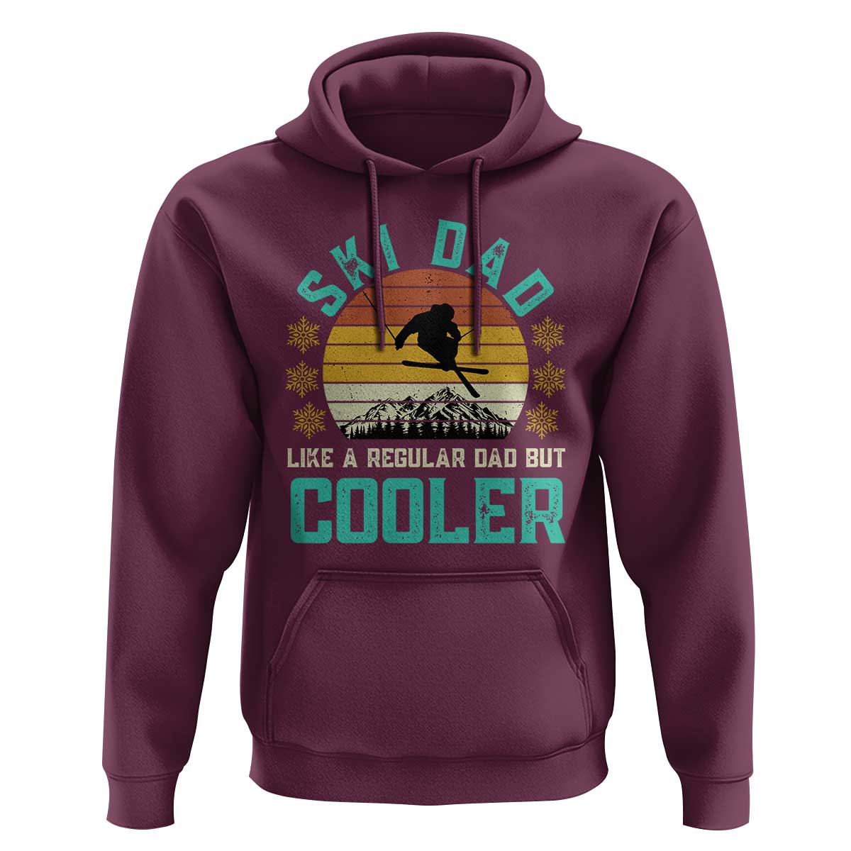 Funny Retro Skiing Father's Day Hoodie Ski Dad Like A Normal Dad But Cooler