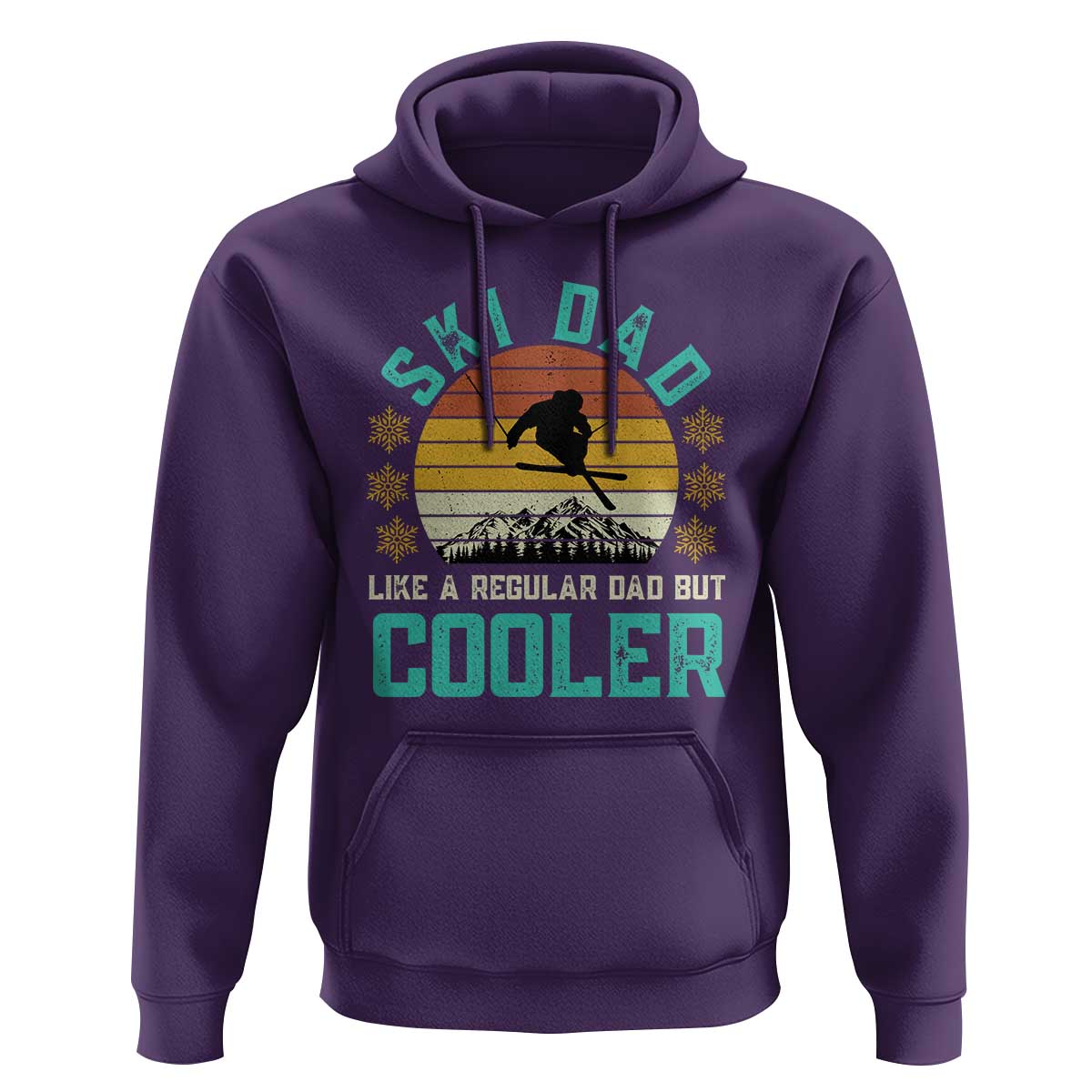 Funny Retro Skiing Father's Day Hoodie Ski Dad Like A Normal Dad But Cooler