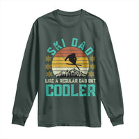 Funny Retro Skiing Father's Day Long Sleeve Shirt Ski Dad Like A Normal Dad But Cooler