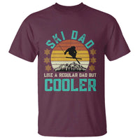 Funny Retro Skiing Father's Day T Shirt Ski Dad Like A Normal Dad But Cooler - Wonder Print Shop