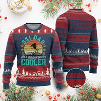 Funny Retro Skiing Father's Day Ugly Christmas Sweater Ski Dad Like A Normal Dad But Cooler - Wonder Print Shop
