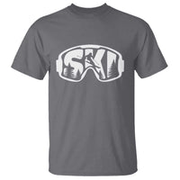 Funny Skiing T Shirt Ski Goggles Winter Sport Snow Mountain - Wonder Print Shop
