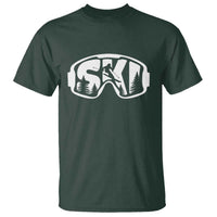 Funny Skiing T Shirt Ski Goggles Winter Sport Snow Mountain - Wonder Print Shop