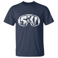 Funny Skiing T Shirt Ski Goggles Winter Sport Snow Mountain - Wonder Print Shop