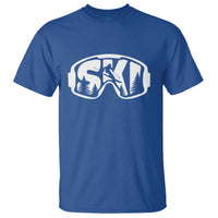 Funny Skiing T Shirt Ski Goggles Winter Sport Snow Mountain - Wonder Print Shop