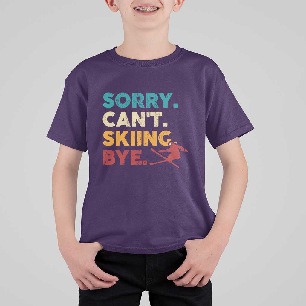 Funny Skiing T Shirt For Kid Sorry Can't Skiing Bye Winter Sport - Wonder Print Shop