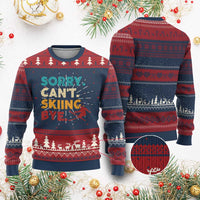 Funny Skiing Ugly Christmas Sweater Sorry Can't Skiing Bye Winter Sport - Wonder Print Shop