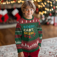 Funny Skiing Ugly Christmas Sweater Sorry Can't Skiing Bye Winter Sport - Wonder Print Shop