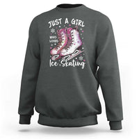 Figure Ice Skater Sweatshirt Just A Girl Who Loves Ice Skating - Wonder Print Shop