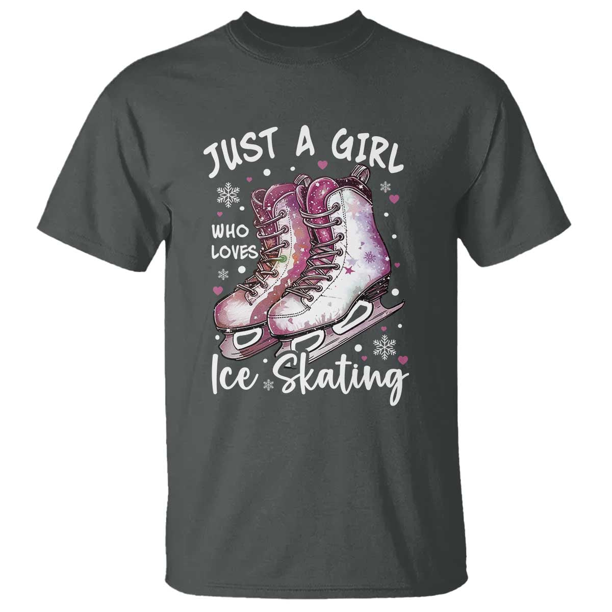 Figure Ice Skater T Shirt Just A Girl Who Loves Ice Skating - Wonder Print Shop