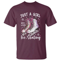 Figure Ice Skater T Shirt Just A Girl Who Loves Ice Skating - Wonder Print Shop