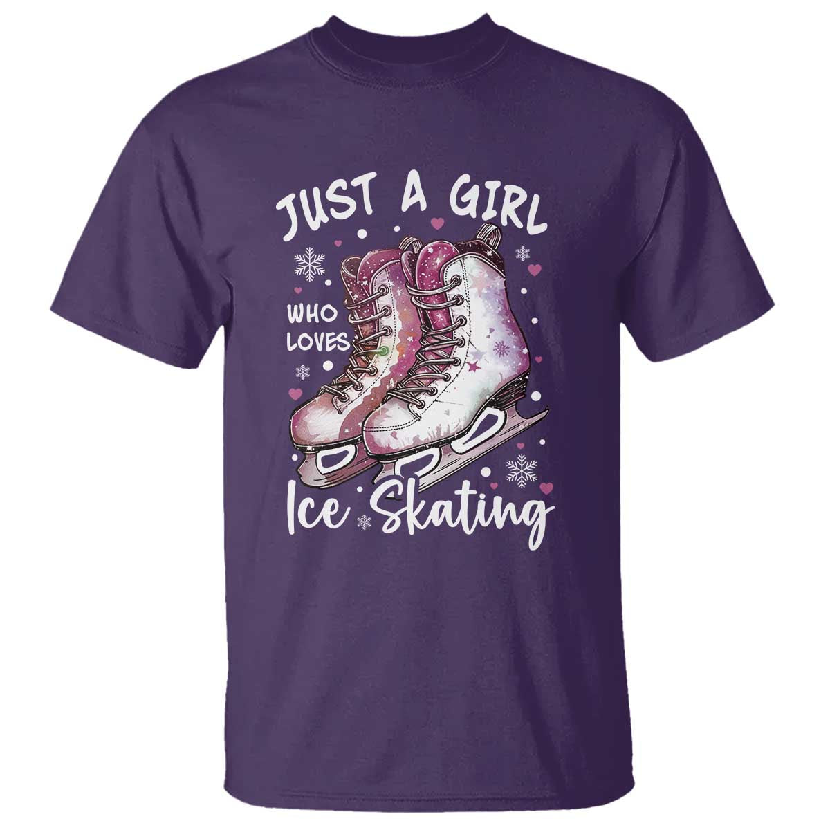 Figure Ice Skater T Shirt Just A Girl Who Loves Ice Skating - Wonder Print Shop