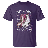 Figure Ice Skater T Shirt Just A Girl Who Loves Ice Skating - Wonder Print Shop
