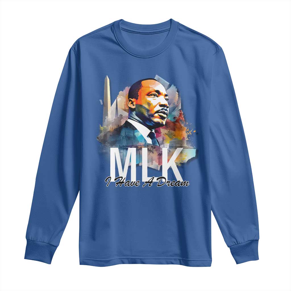 MLK I Have A Dream Long Sleeve Shirt Martin Luther King Portrait Black History Month