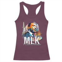 MLK I Have A Dream Racerback Tank Top Martin Luther King Portrait Black History Month