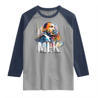 MLK I Have A Dream Raglan Shirt Martin Luther King Portrait Black History Month