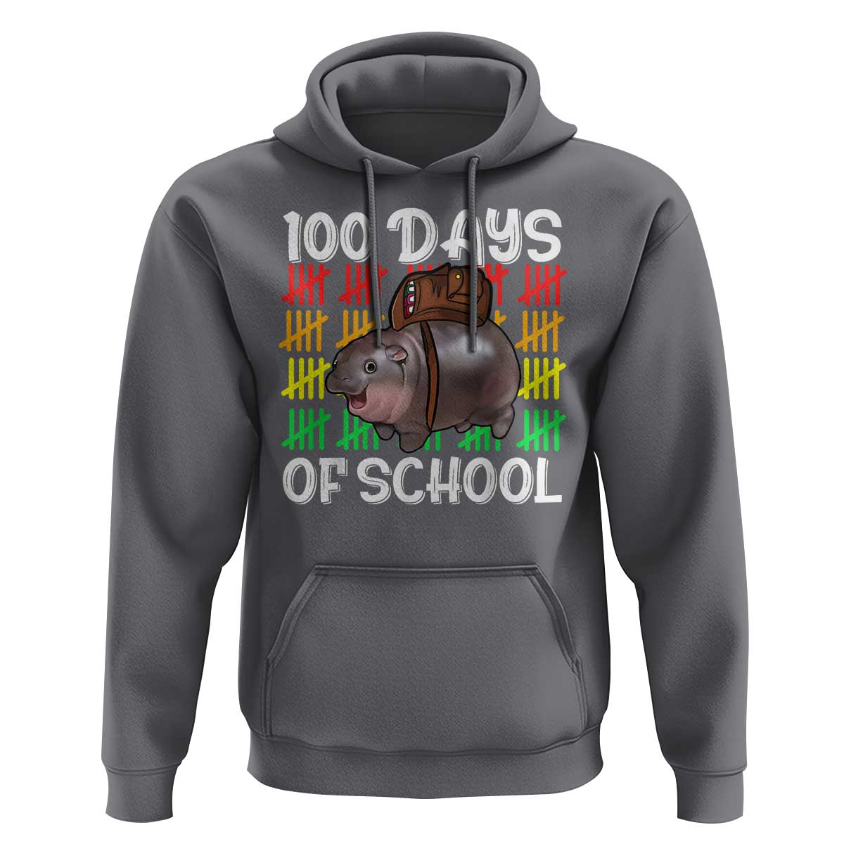 Funny Moo Deng 100 Days Of School Hoodie