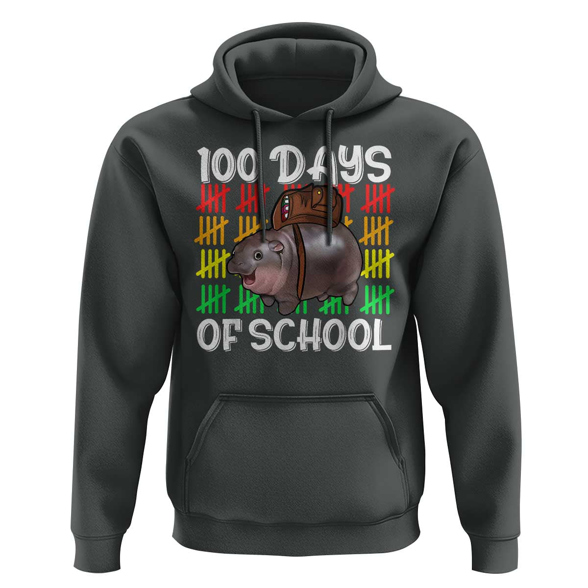 Funny Moo Deng 100 Days Of School Hoodie
