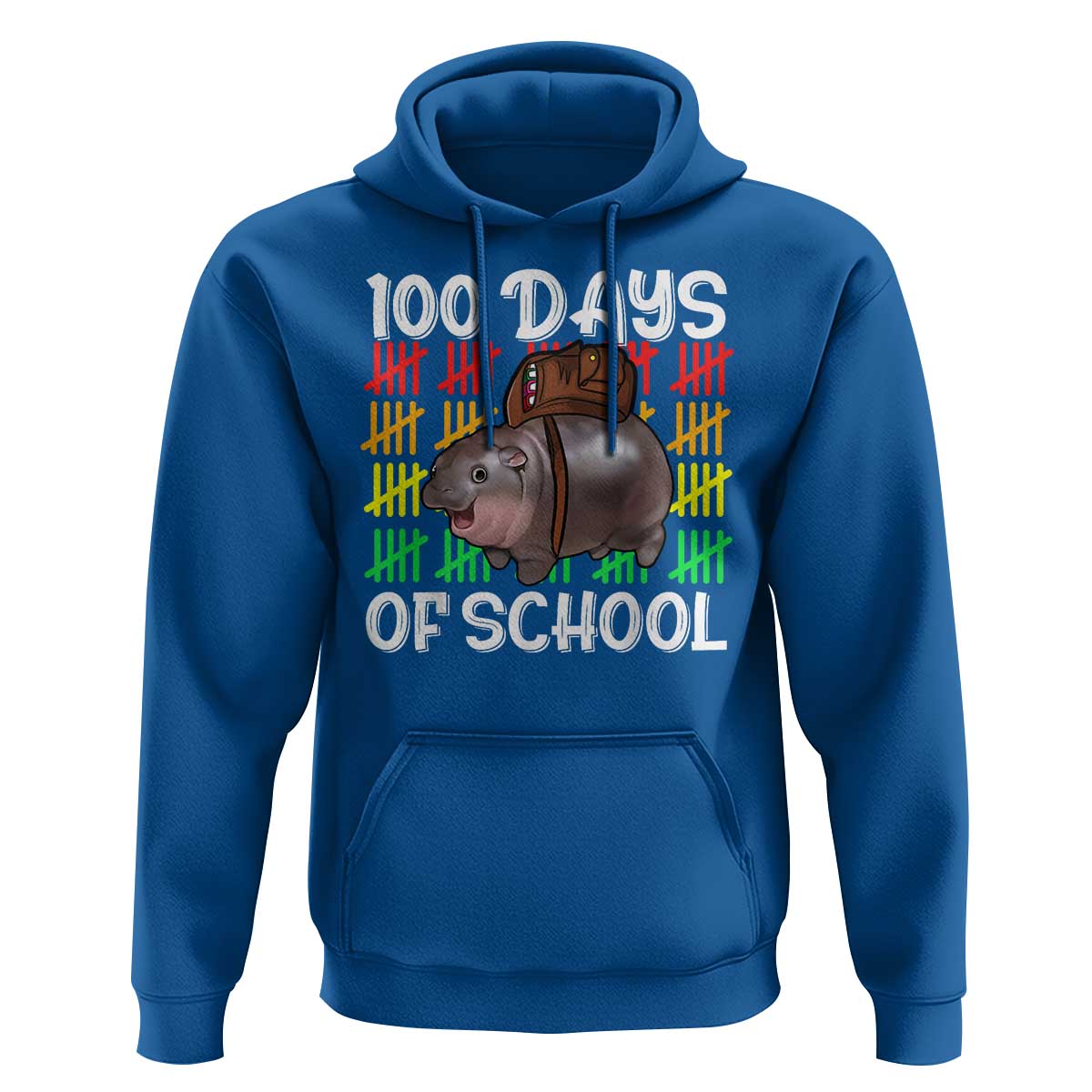 Funny Moo Deng 100 Days Of School Hoodie