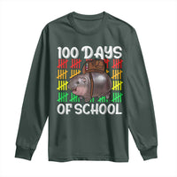Funny Moo Deng 100 Days Of School Long Sleeve Shirt