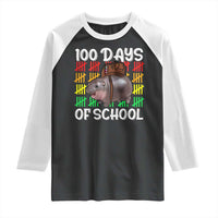 Funny Moo Deng 100 Days Of School Raglan Shirt