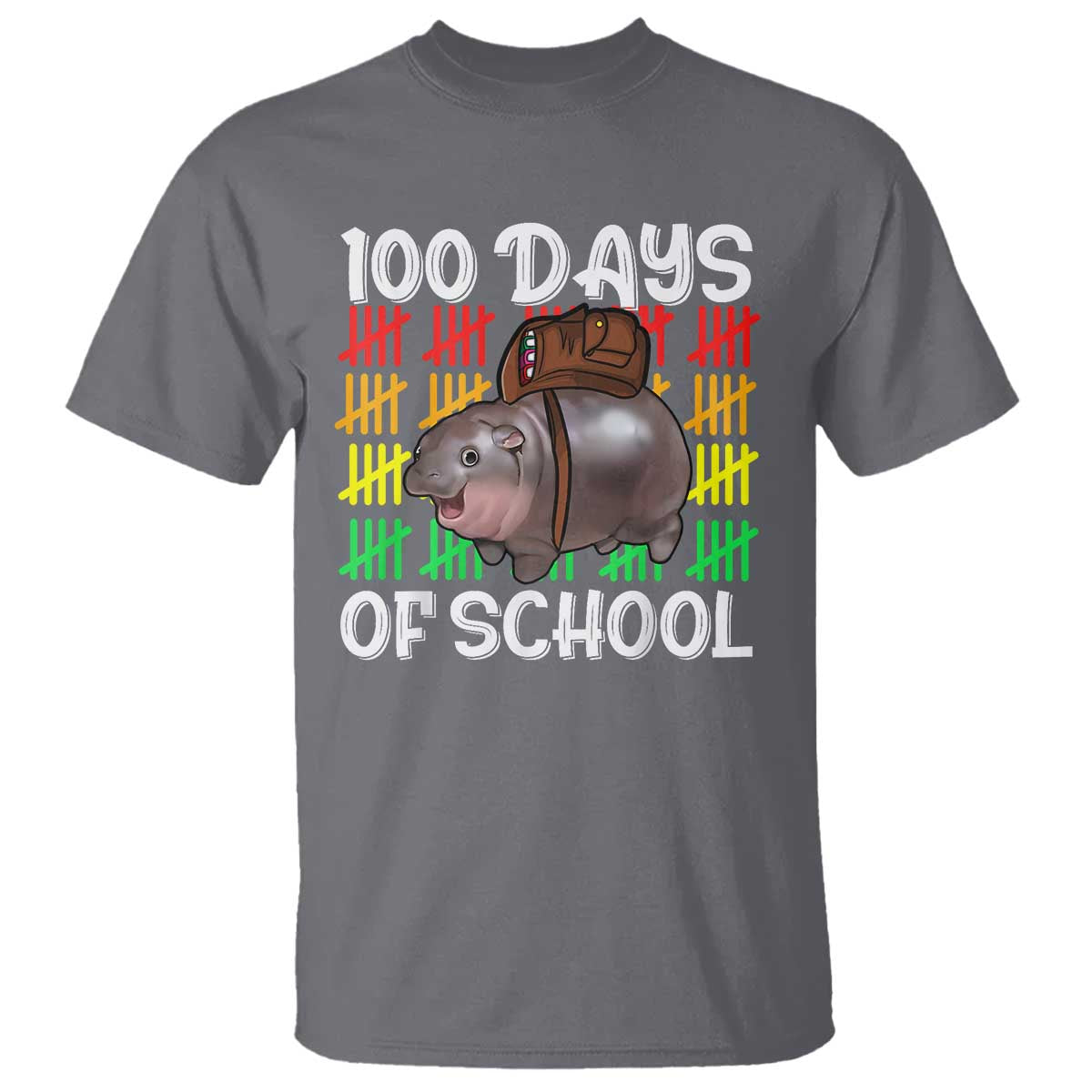 Funny Moo Deng 100 Days Of School T Shirt