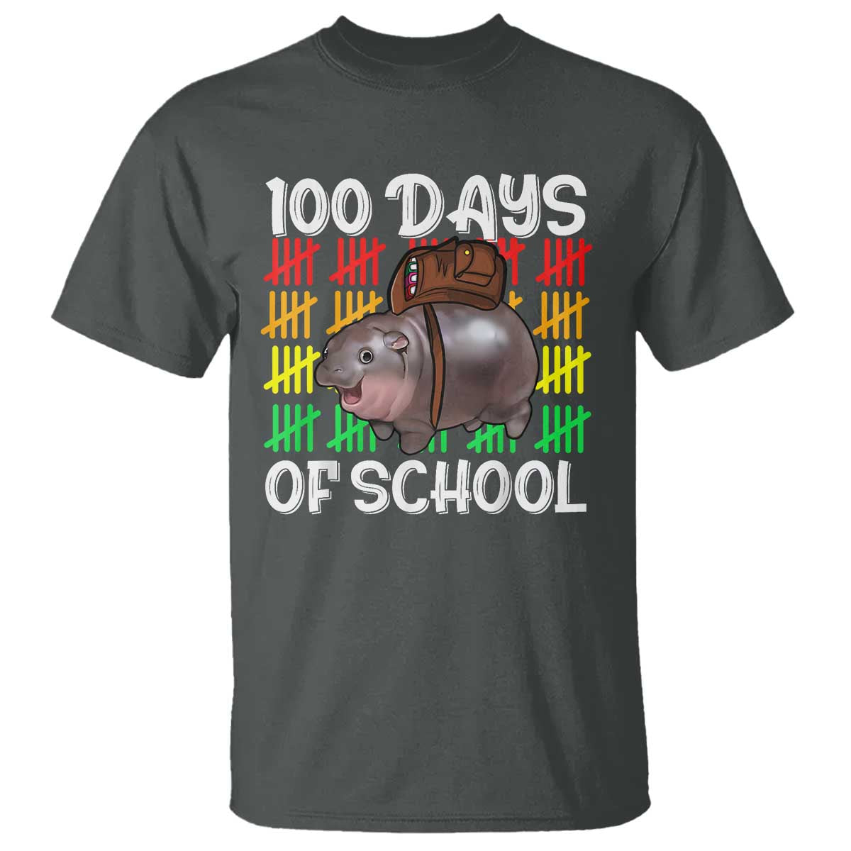 Funny Moo Deng 100 Days Of School T Shirt