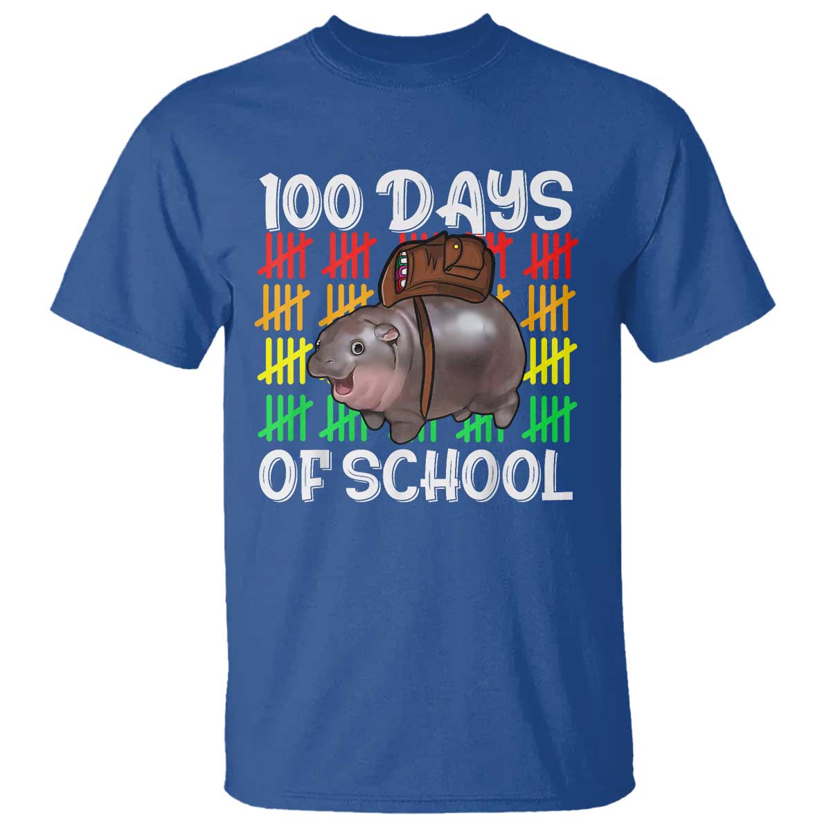 Funny Moo Deng 100 Days Of School T Shirt