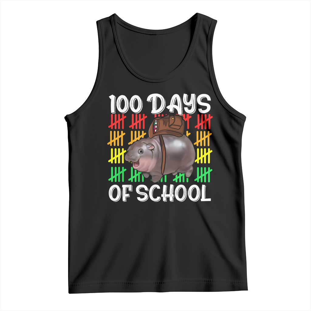 Funny Moo Deng 100 Days Of School Tank Top