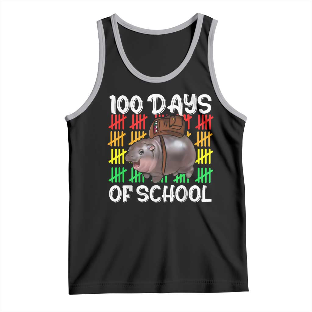 Funny Moo Deng 100 Days Of School Tank Top