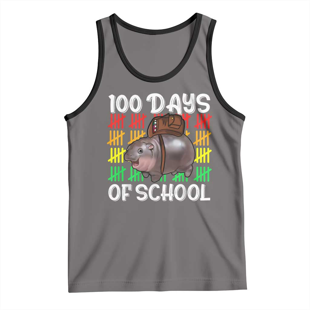 Funny Moo Deng 100 Days Of School Tank Top