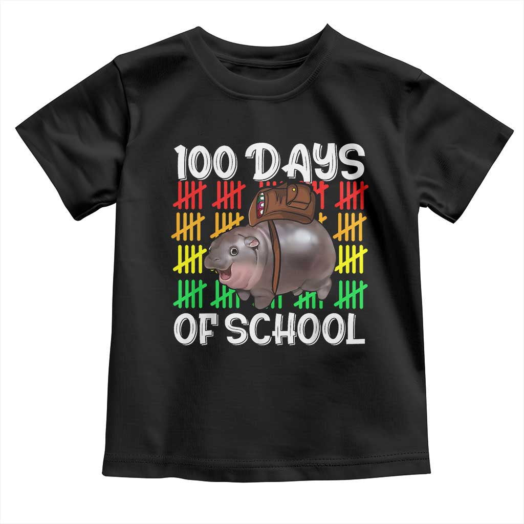 Funny Moo Deng 100 Days Of School Toddler T Shirt