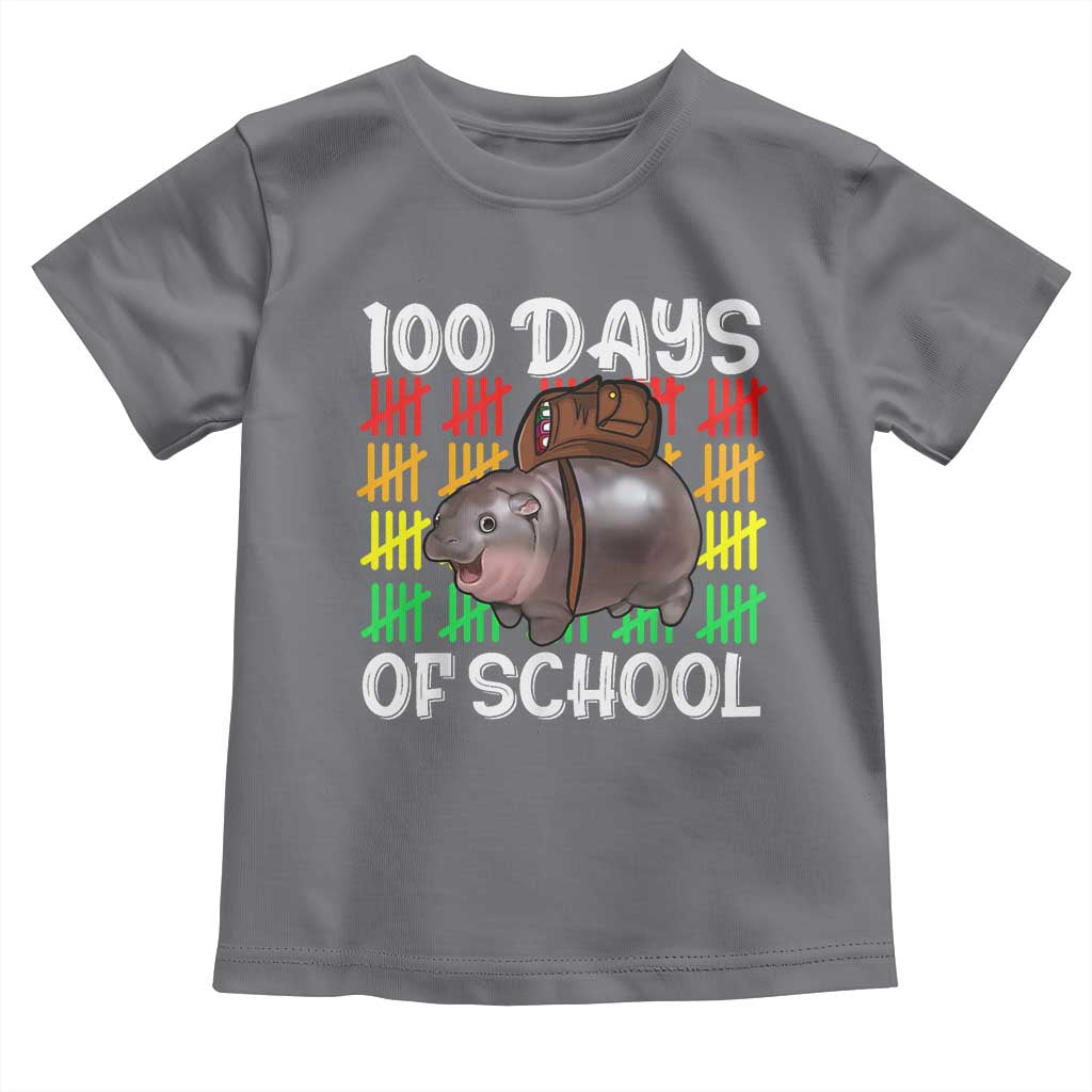 Funny Moo Deng 100 Days Of School Toddler T Shirt