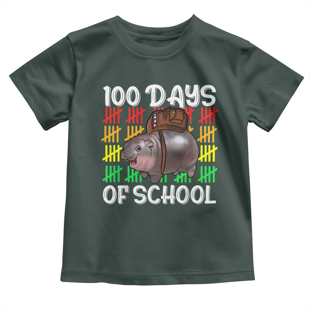 Funny Moo Deng 100 Days Of School Toddler T Shirt