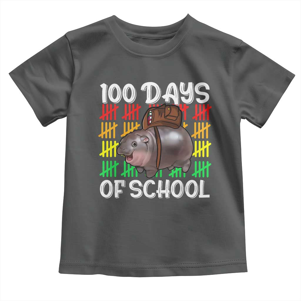 Funny Moo Deng 100 Days Of School Toddler T Shirt
