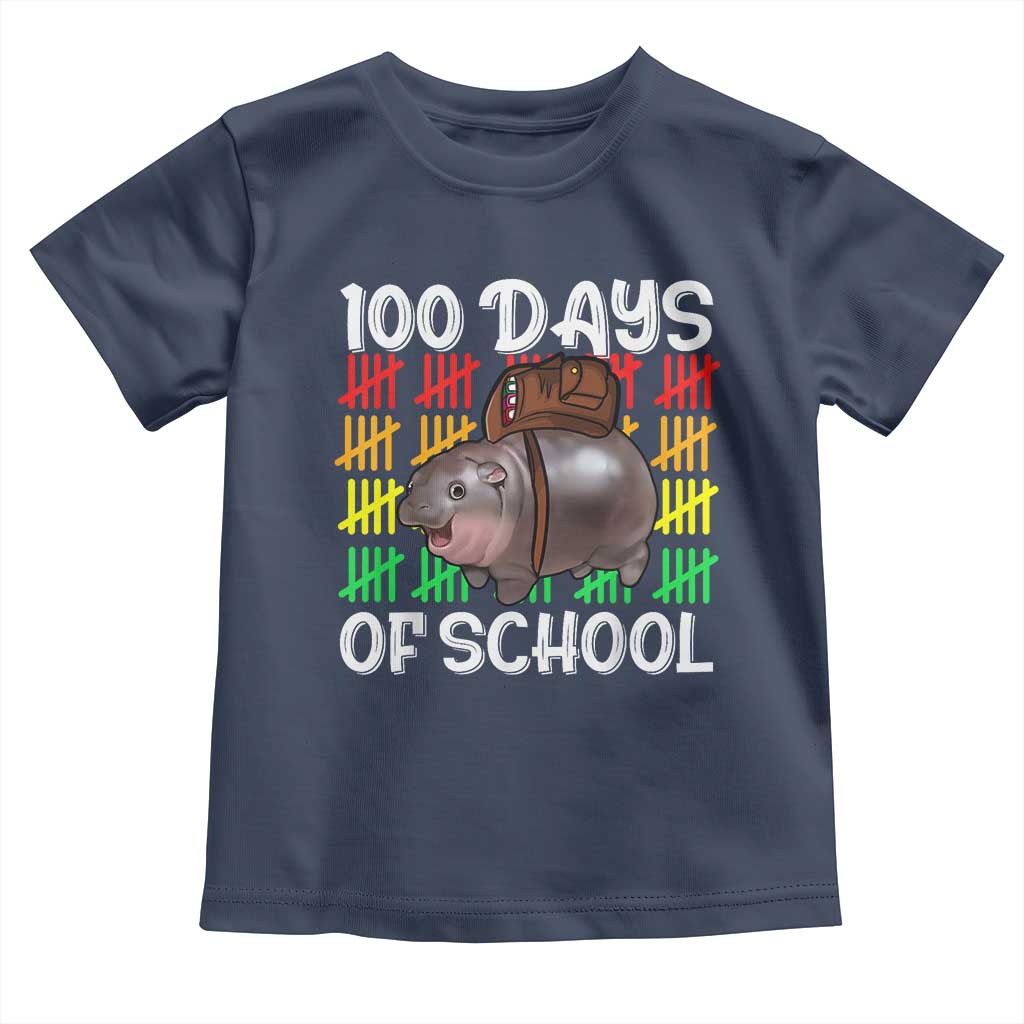 Funny Moo Deng 100 Days Of School Toddler T Shirt