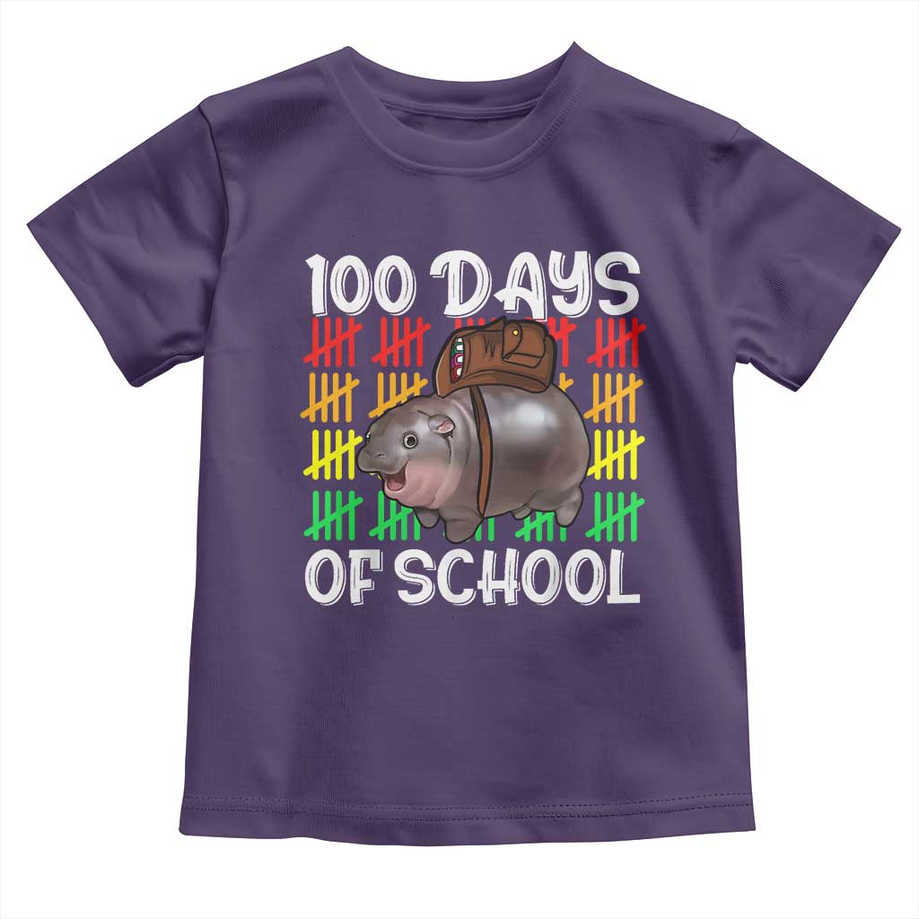 Funny Moo Deng 100 Days Of School Toddler T Shirt