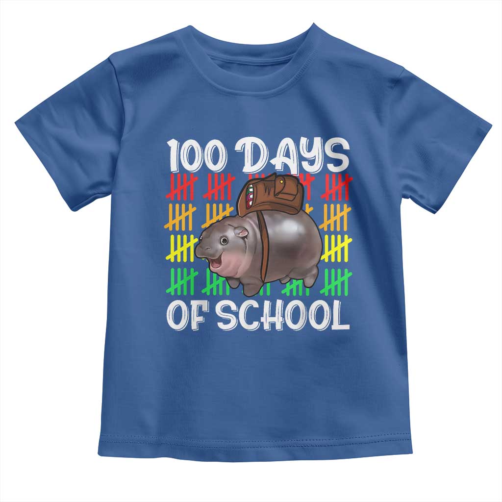 Funny Moo Deng 100 Days Of School Toddler T Shirt