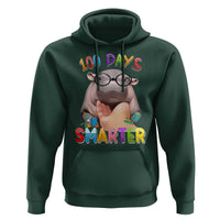 Funny Moo Deng 100 Days Smarter Hoodie Teachers Students 100th Day Of School