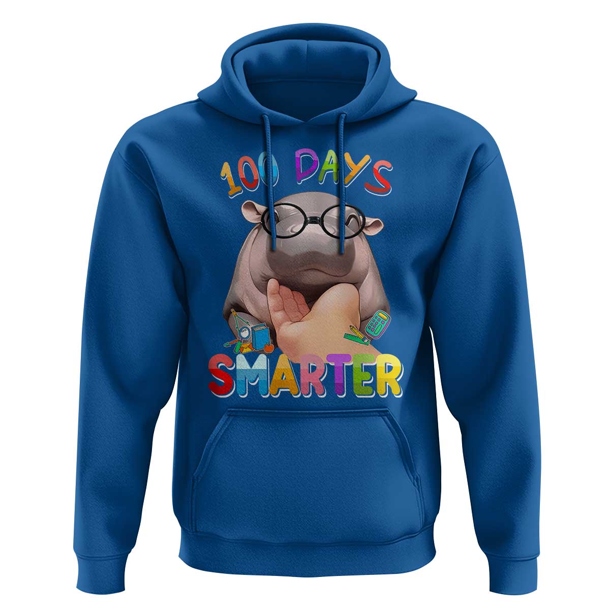 Funny Moo Deng 100 Days Smarter Hoodie Teachers Students 100th Day Of School