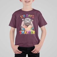 Funny Moo Deng 100 Days Smarter T Shirt For Kid Teachers Students 100th Day Of School