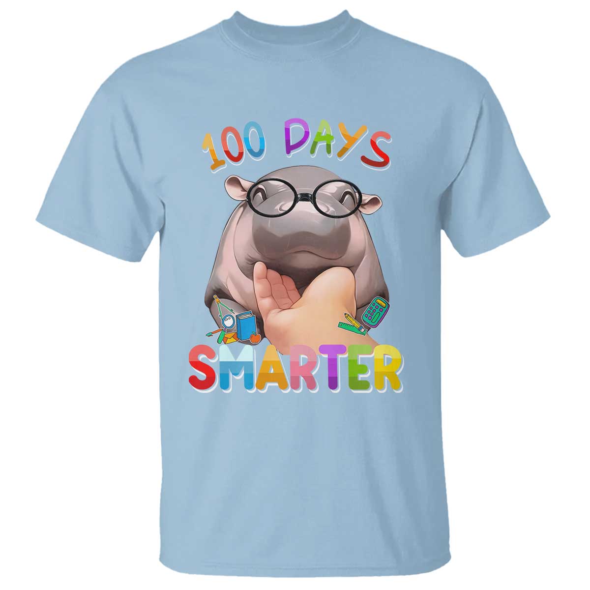 Funny Moo Deng 100 Days Smarter T Shirt Teachers Students 100th Day Of School