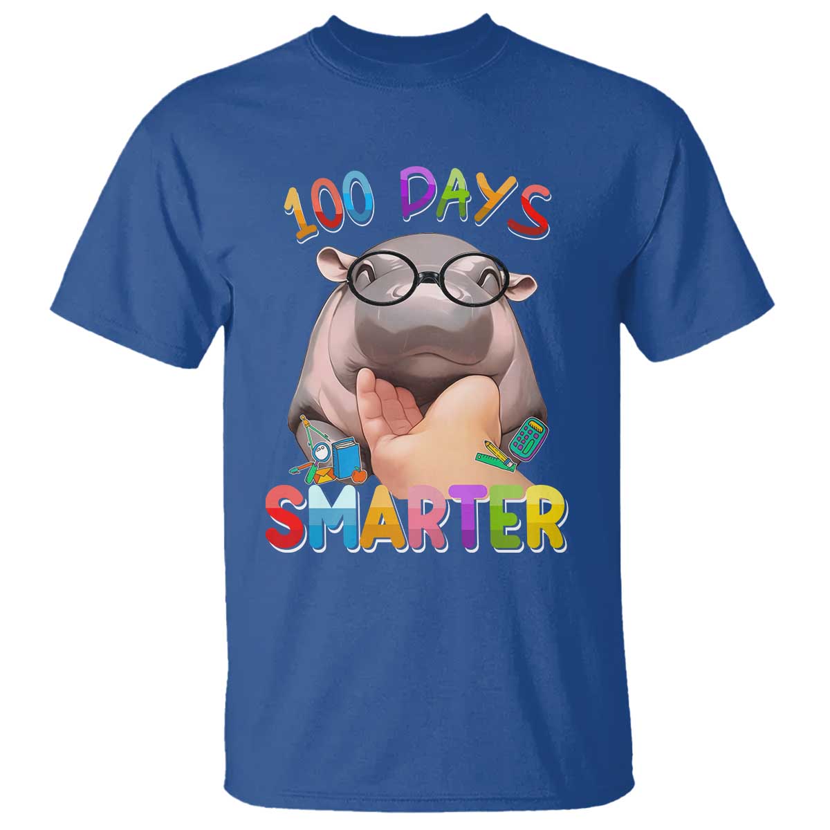 Funny Moo Deng 100 Days Smarter T Shirt Teachers Students 100th Day Of School