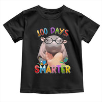 Funny Moo Deng 100 Days Smarter Toddler T Shirt Teachers Students 100th Day Of School