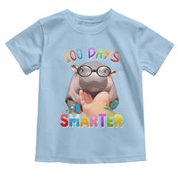 Funny Moo Deng 100 Days Smarter Toddler T Shirt Teachers Students 100th Day Of School