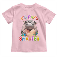Funny Moo Deng 100 Days Smarter Toddler T Shirt Teachers Students 100th Day Of School