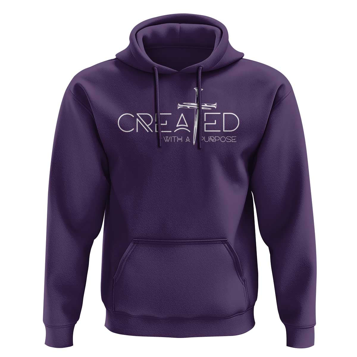 Created With A Purpose Hoodie Christian Faith Cross
