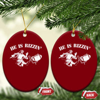 Funny Jesus American Football He Is Rizzin' Meme Ceramic Ornament - Wonder Print Shop